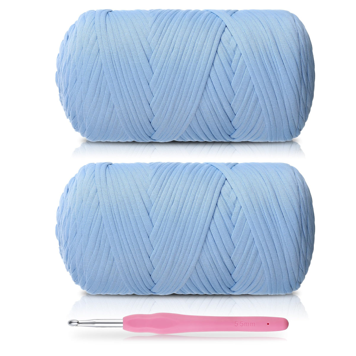 T-Shirt Yarn - 400g/118 Yards Elastic Fabric Crochet Cloth T-Shirt Yarn, Thick Hand Knitting Yarns for Crocheting Bags/Rugs/Baskets/Craft Project (Modern, 1-Grey)