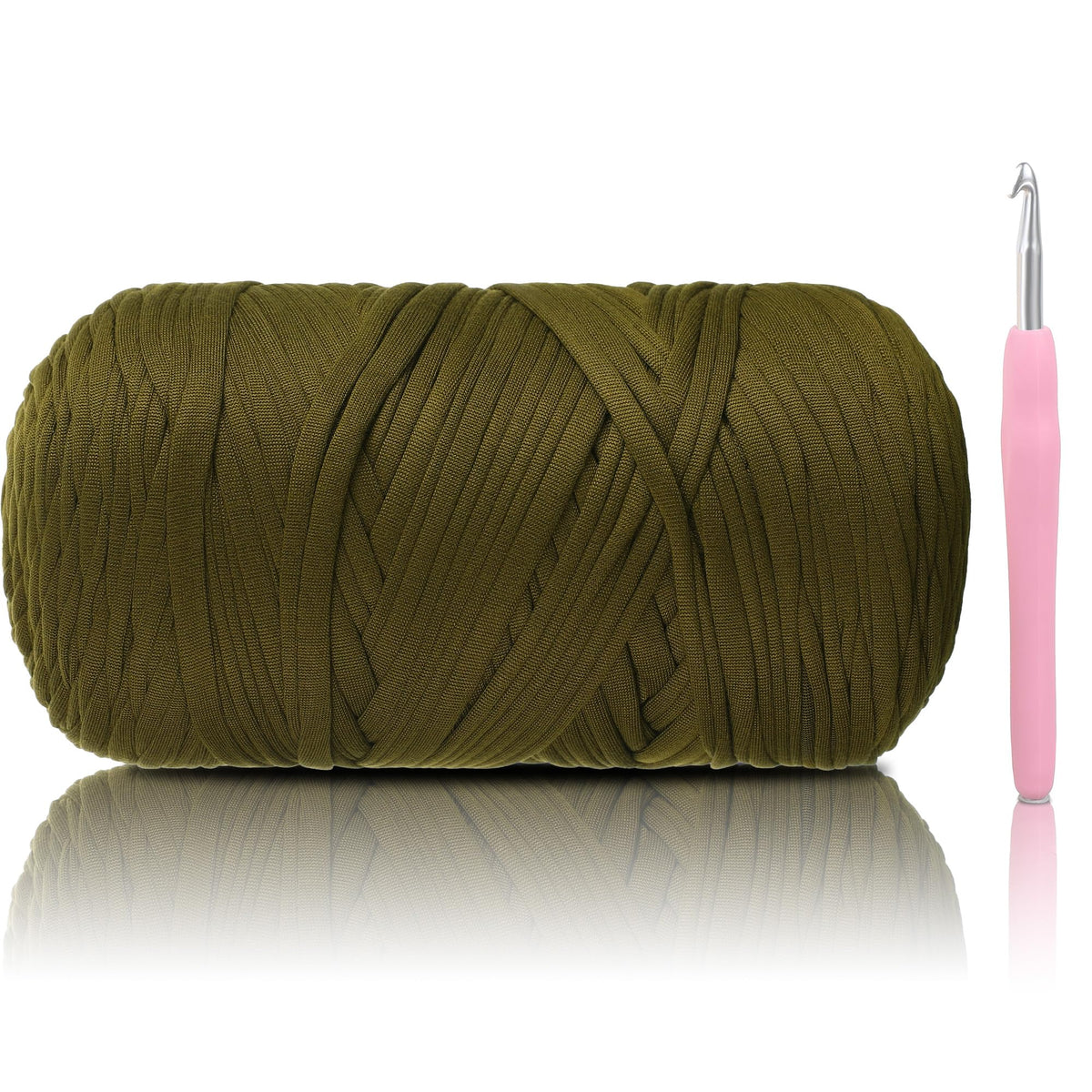 T-Shirt Yarn - 400g/118 Yards Elastic Fabric Crochet Cloth T-Shirt Yarn, Thick Hand Knitting Yarns for Crocheting Bags/Rugs/Baskets/Craft Project (Modern, 1-Grey)