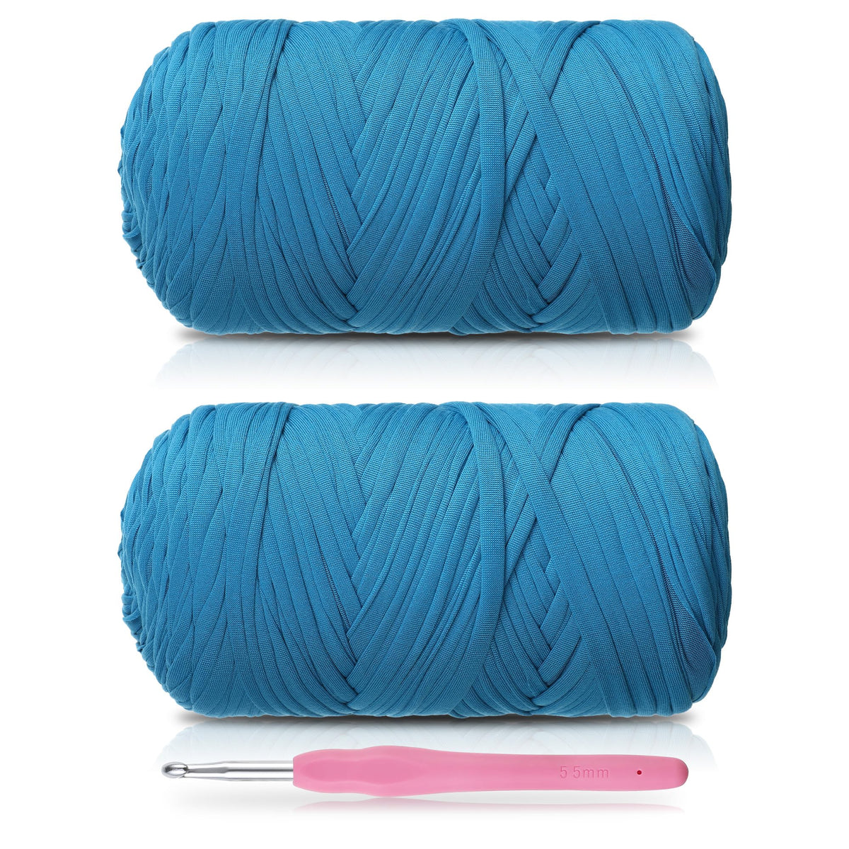 T-Shirt Yarn - 400g/118 Yards Elastic Fabric Crochet Cloth T-Shirt Yarn, Thick Hand Knitting Yarns for Crocheting Bags/Rugs/Baskets/Craft Project (Modern, 1-Grey)
