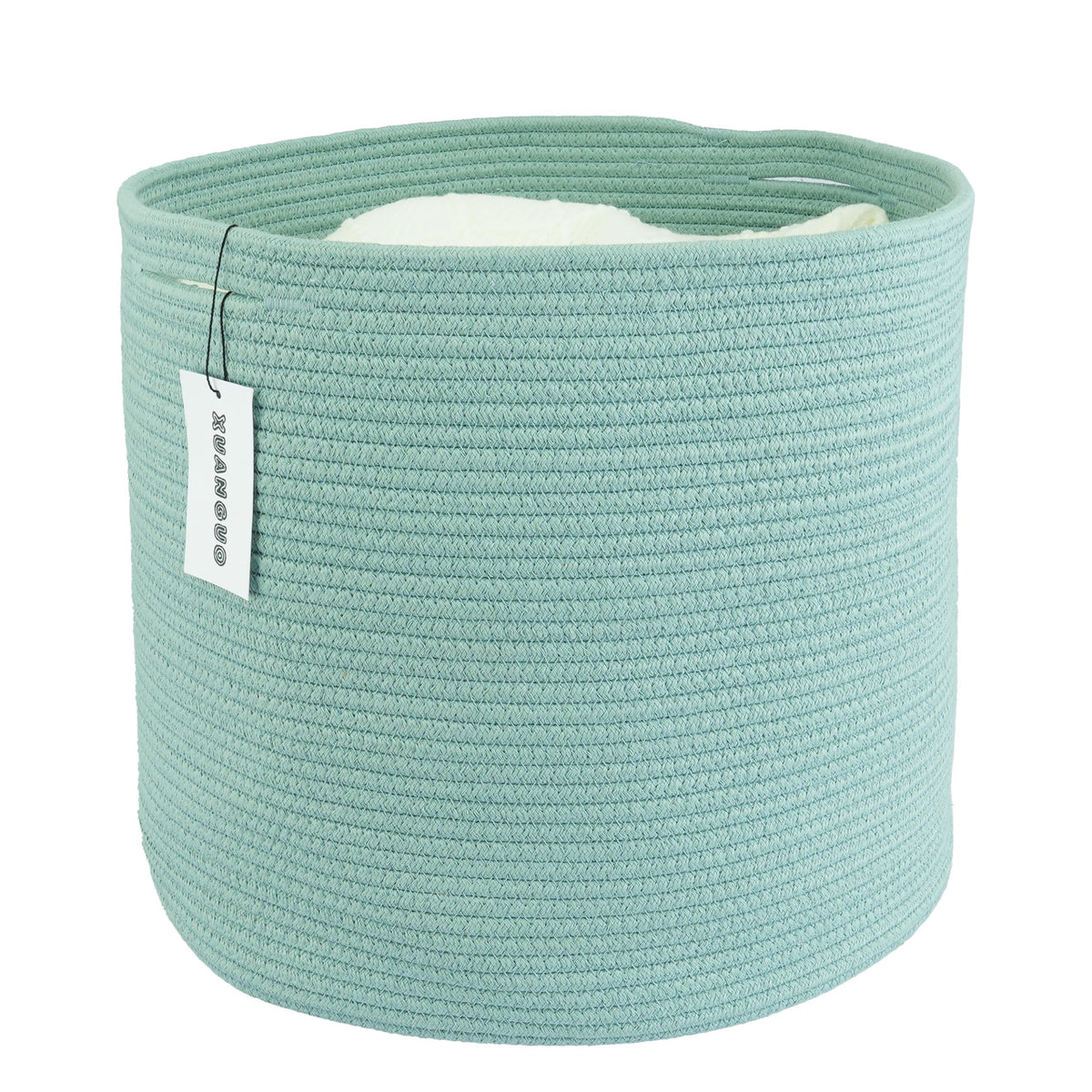 XUANGUO Cotton Rope Basket For Girls Boys Kids 16”X14”