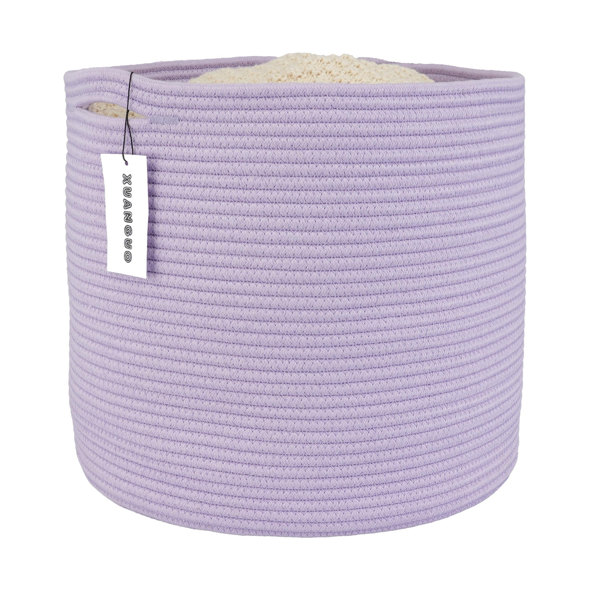 XUANGUO Cotton Rope Basket For Girls Boys Kids 16”X14”
