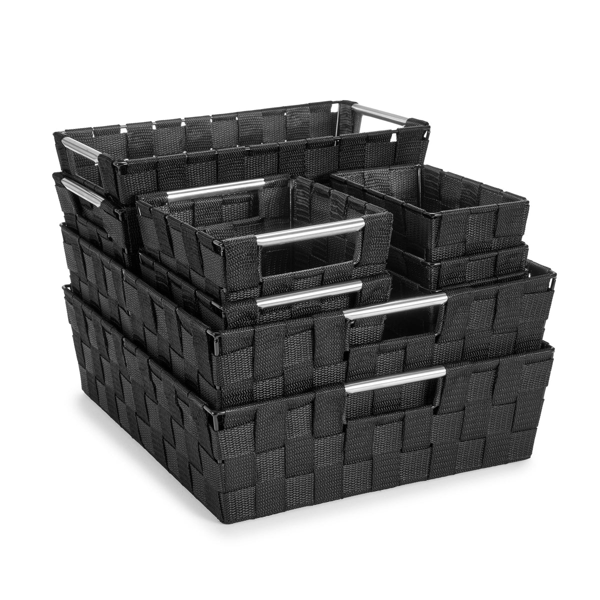 Sorbus Baskets for Organizing, Woven Storage Set (3 Piece Set, Chocolate)