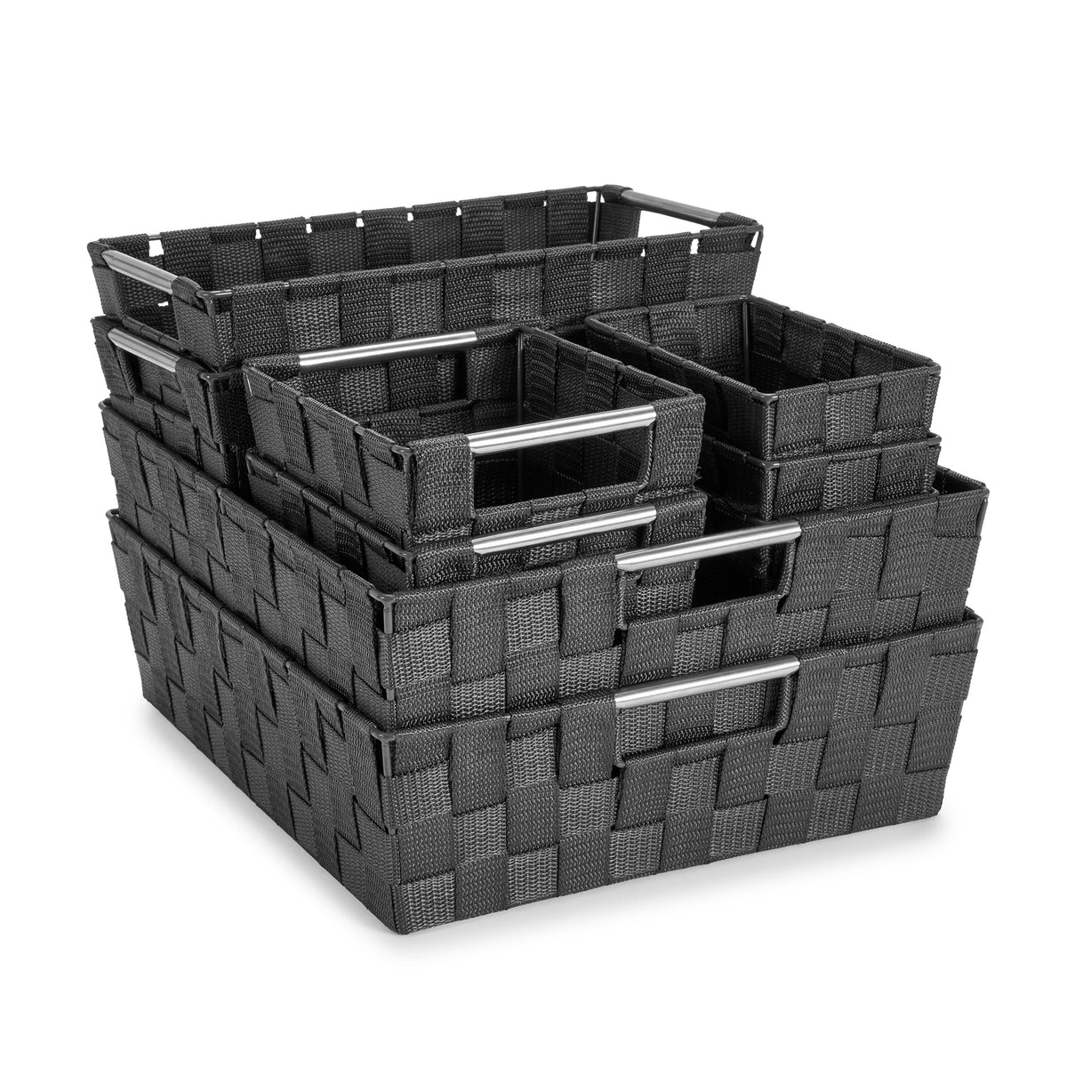 Sorbus Baskets for Organizing, Woven Storage Set (3 Piece Set, Chocolate)