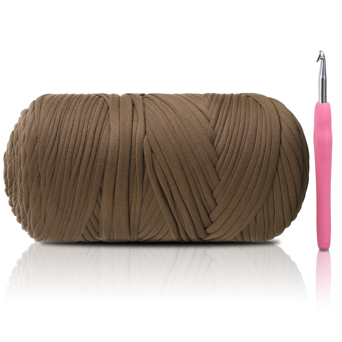 T-Shirt Yarn - 400g/118 Yards Elastic Fabric Crochet Cloth T-Shirt Yarn, Thick Hand Knitting Yarns for Crocheting Bags/Rugs/Baskets/Craft Project (Modern, 1-Grey)
