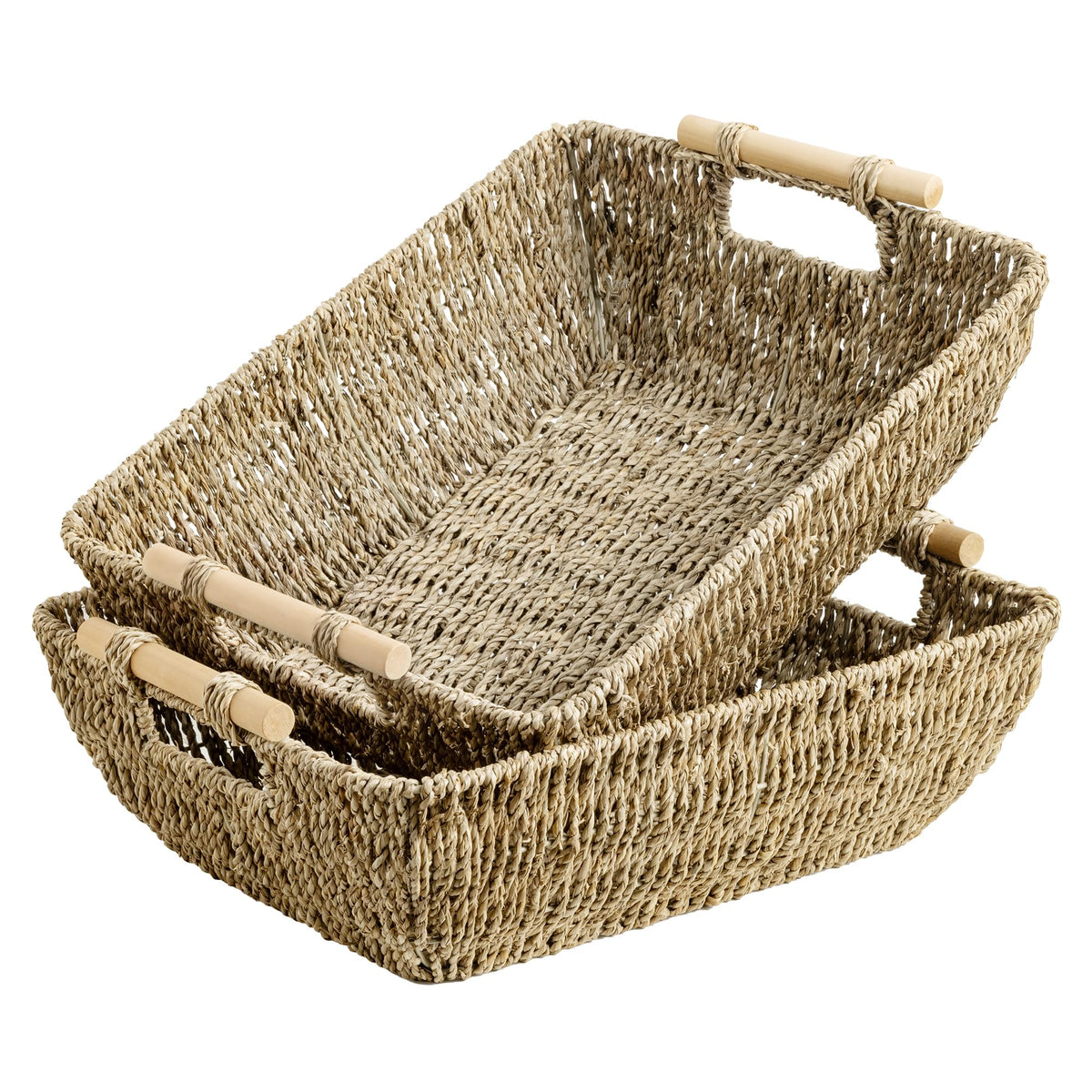 StorageWorks Wicker Baskets for Organizing, Water Hyacinth Storage Baskets